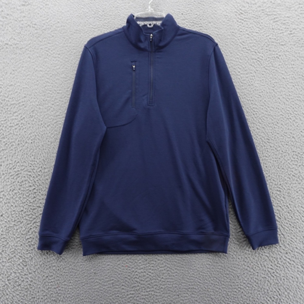 Walter Hagen Mens Navy Blue Performance 11 Quarter Zip Pullover‎ Small New